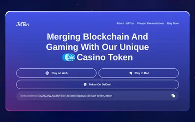 Website screenshot of JetTon Game (2026-05-20)