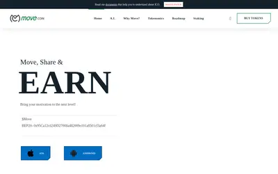 Website screenshot of MoveApp (2026-05-22)