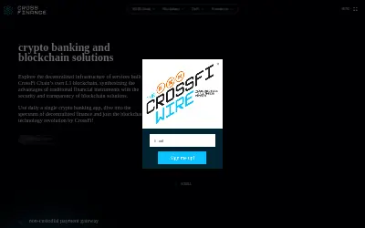 Website screenshot of CrossFi (2026-05-25)