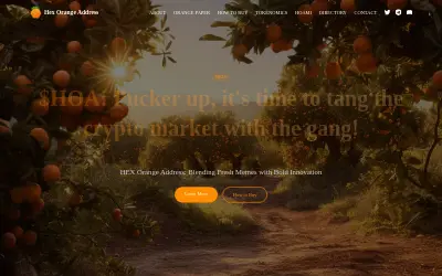 Website screenshot of Hex Orange Address (2026-05-25)