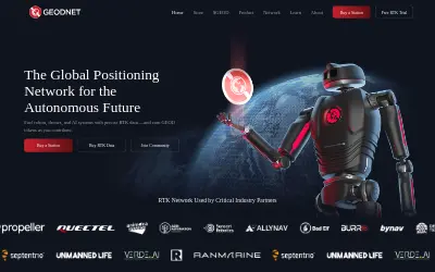 Website screenshot of Geodnet (2026-05-25)