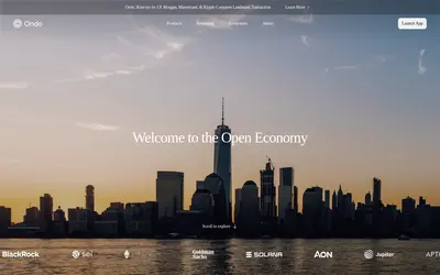 Website screenshot of Ondo US Dollar Yield (2026-05-20)