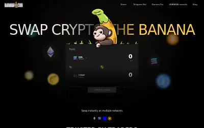Website screenshot of Banana Gun (2026-05-31)