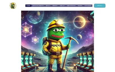 Website screenshot of PEPEPOW (2026-05-25)