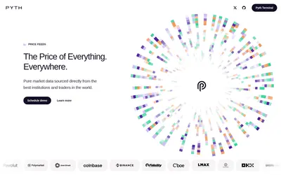 Website screenshot of Pyth Network (2026-04-26)