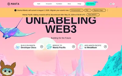 Website screenshot of Bridged Wrapped Ether (Manta Pacific) (2026-05-22)