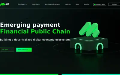 Website screenshot of AIA  CHAIN (2026-04-26)