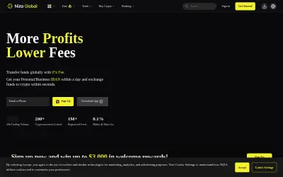 Website screenshot of Niza Global (2026-05-31)