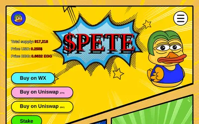 Website screenshot of PETE (2026-05-22)