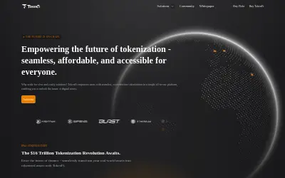Website screenshot of TokenFi (2026-05-25)