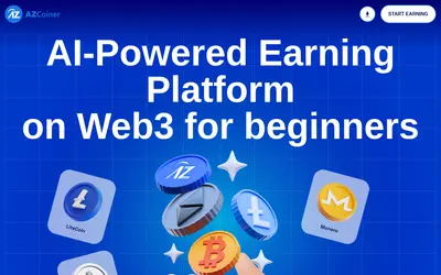 Website screenshot of AZCoiner (2026-05-22)