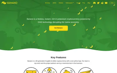 Website screenshot of Wrapped Banano (2026-05-21)