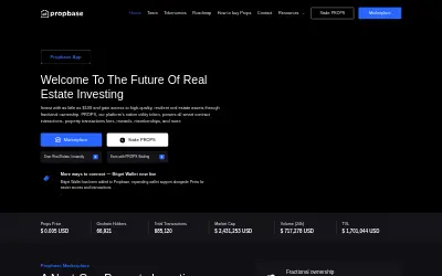 Website screenshot of Propbase (2026-05-25)