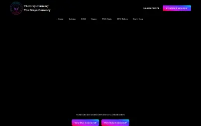 Website screenshot of The Grays Currency (2026-05-31)