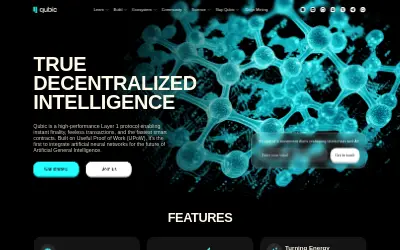 Website screenshot of Qubic (2026-05-25)