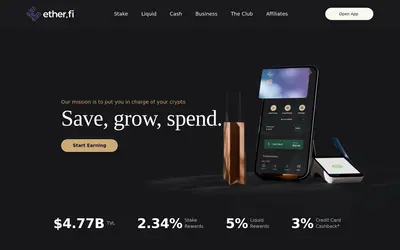 Website screenshot of Wrapped eETH (2026-05-20)