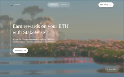 Website screenshot of StakeWise Staked ETH (2026-05-20)