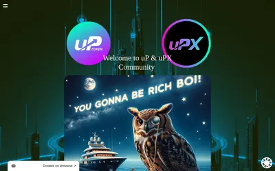 Website screenshot of uPX (2026-05-20)