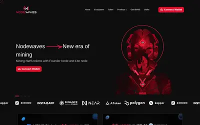 Website screenshot of Nodewaves (2026-04-26)