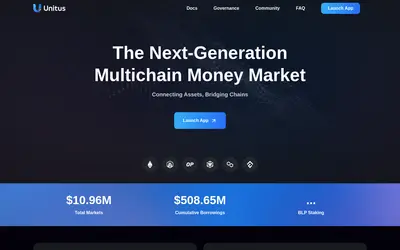 Website screenshot of Unitus (2026-04-25)