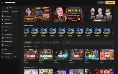 Website screenshot of DEDPRZ (2026-05-22)
