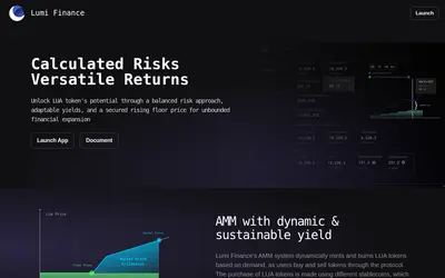 Website screenshot of Lumi Finance (2026-05-21)