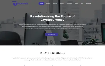 Website screenshot of Tapp Coin (2026-05-22)
