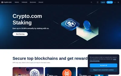 Website screenshot of Crypto.com Staked ETH (2026-04-25)