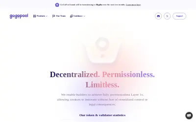 Website screenshot of GoGoPool ggAVAX (2026-06-01)