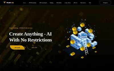 Website screenshot of TRUST AI (2026-05-25)