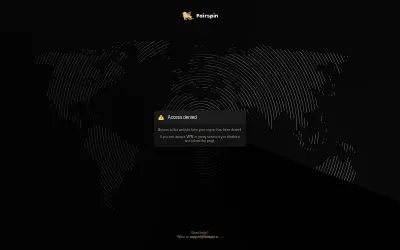 Website screenshot of FairSpin (2026-05-25)