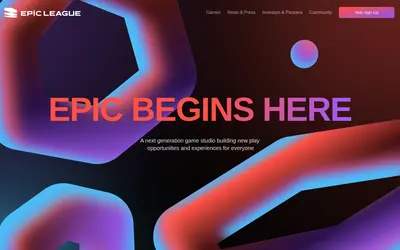 Website screenshot of Epic League (2026-05-20)