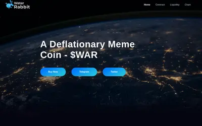 Website screenshot of Water Rabbit Token (2026-05-20)