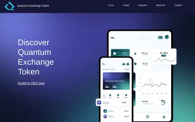 Website screenshot of Quantum Exchange Token (2026-05-22)