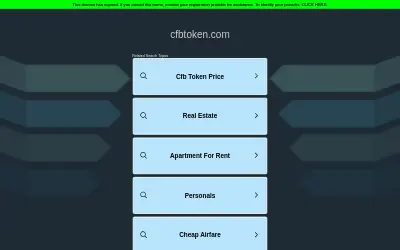 Website screenshot of CFB Token (2026-06-01)