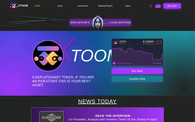Website screenshot of Xtoom (2026-05-20)