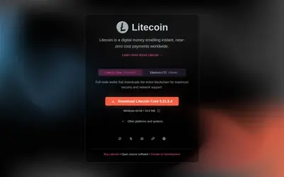 Website screenshot of Litecoin Token (2026-04-25)