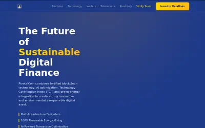 Website screenshot of Pivotalcoin (2026-05-25)