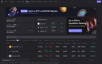 Website screenshot of DYDX Chain (2026-04-26)