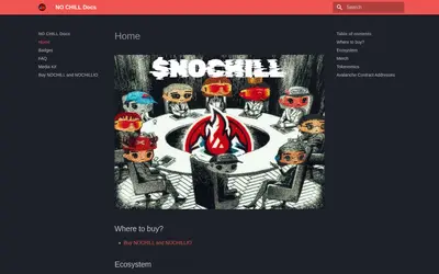Website screenshot of AVAX HAS NO CHILL (2026-05-21)