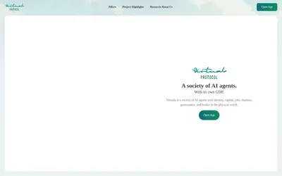 Website screenshot of Virtual Protocol (2026-05-21)