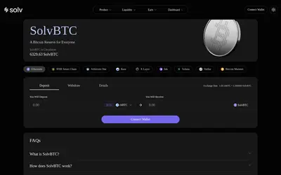 Website screenshot of Solv BTC (2026-05-20)