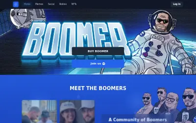 Website screenshot of Boomer (2026-06-01)