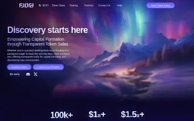 Website screenshot of Fjord Foundry (2026-06-01)