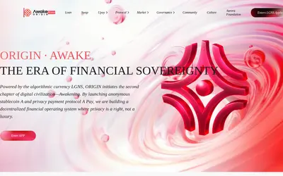 Website screenshot of Origin LGNS (2026-04-25)