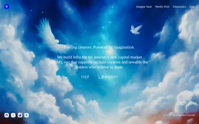 Website screenshot of Imagine (2026-05-22)
