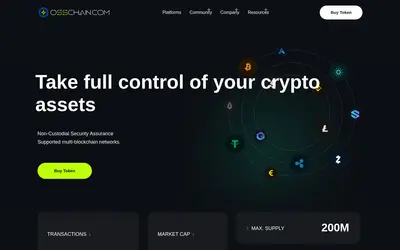Website screenshot of OSSChain (2026-05-22)