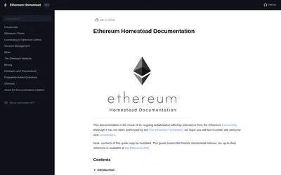 Website screenshot of Ethereum Black (2026-04-25)