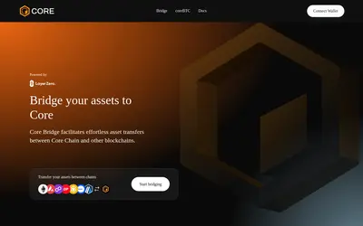 Website screenshot of Bridged USDC (Core) (2026-05-21)