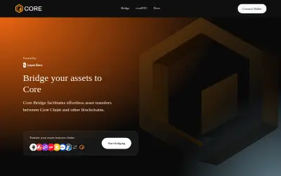 Website screenshot of Bridged USDT (Core) (2026-05-25)